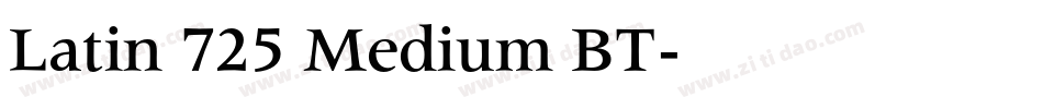 Latin 725 Medium BT字体转换